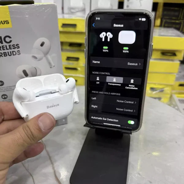 Baseus Anc Wireless Earbuds Pro 2 – Hybrid Active Noise Cancellation, Bluetooth 5.3, 38h Battery Life, Smart Touch, Ipx5 – Available In Black & White
